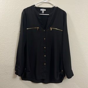 Large Calvin Klein Black Blouse